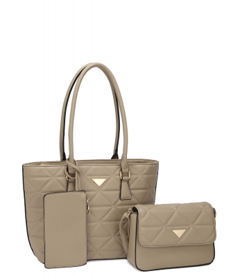 3in1 Fashion Tote Bag Bag ZS-30563 TAUPE